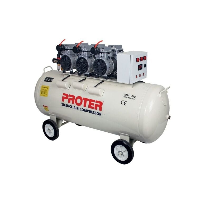 PROTER 200 Litre PR 203 S Sessiz Ve Yağsız Hava Kompresörü