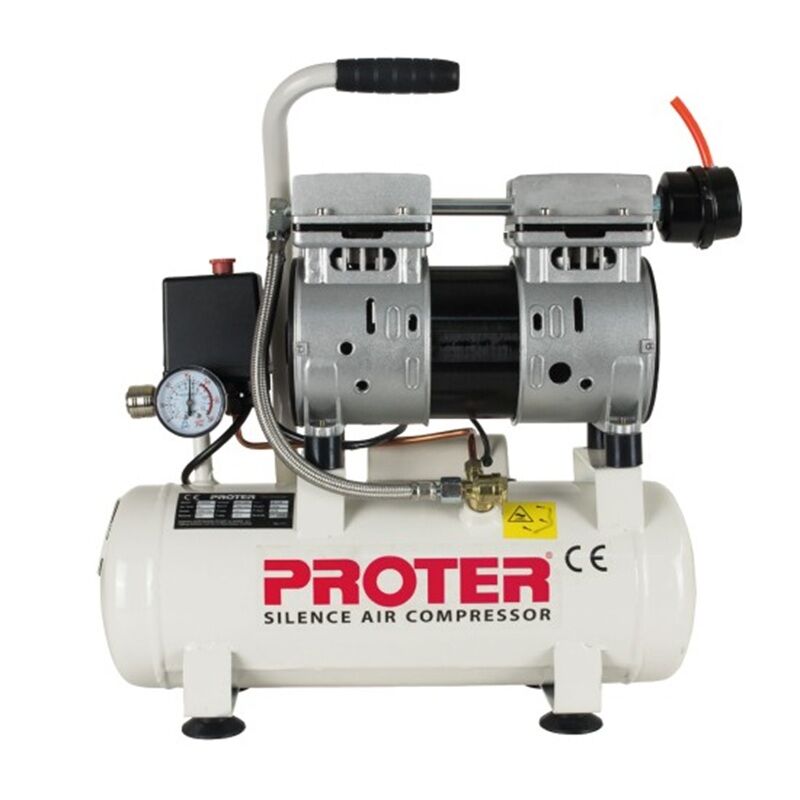 PROTER 9 Litre PR 9 S Sessiz Ve Yağsız Hava Kompresörü