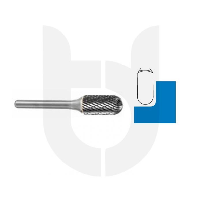 Morrisflex Çapak Alma Karbür Kalıpçı Freze Küre Uçlu Silindir ( WRC Tipi) Sap:6.0mm Çapraz Kanal - 11.0
