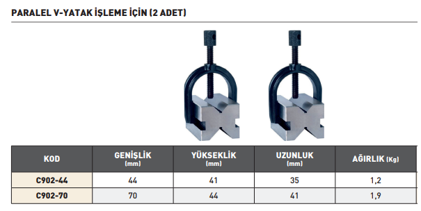 Pld 44x41x35mm Paralel V-yatak