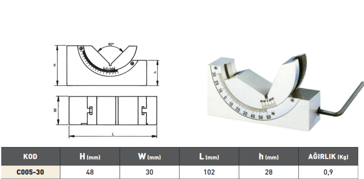 Pld Ayarlanabilir V-yatak tablo