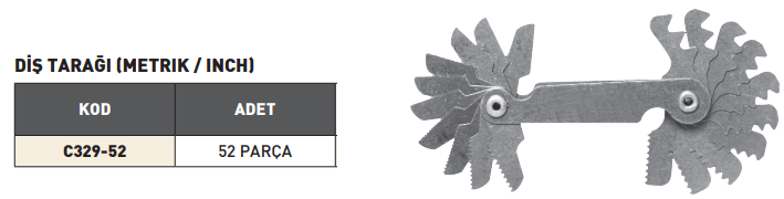 Pld Diş Taragi (metrikinch)