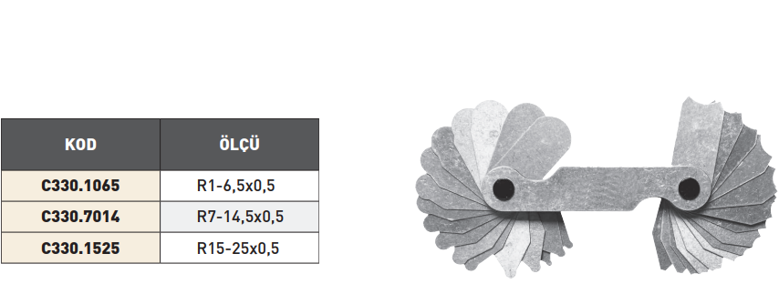 Pld Radyus Mastarı tablo