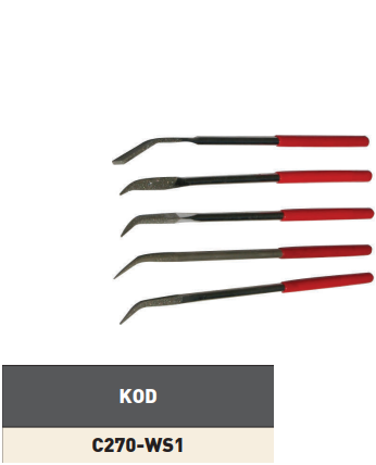 Pld Tek Taraflı Eğik Elmas Eğe Set tablo