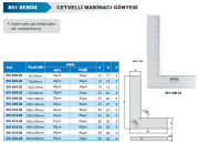 ACCUD Cetvelli Makinacı Gönyesi 851 Serisi 250x165mm