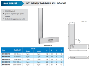 ACCUD 90° Geniş Tabanlı Kıl Gönye 840 Serisi 100x70mm
