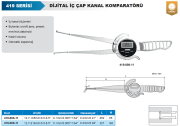 ACCUD Dijital İç Çap Kanal Komparatörü 419 Serisi - Geniş Aralıklı 12.7-216mm