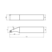 Heikenei SRHCR 25x25 M12 Dış Çap Tornalama Kateri