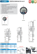 ACCUD Dijital Komparatör Saati 216 Serisi 0.01mm / 0.0005'' - 50.8mm / 2''