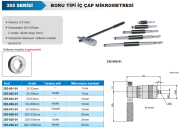 ACCUD Boru Tipi İç Çap Mikrometresi 355 Serisi 50-63 mm