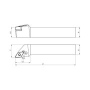Heikenei PDJNR 25x25 M15 Dış Çap Tornalama Kateri