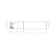 Heikenei EM90 D16 W16 L150 Z02 TOMT 0603 Silindir Saplı Takma Uçlu Freze TNG