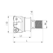 Heikenei VT BMR 32x3 M16 WNMX 09T3 Vidalı Tarama Başlığı (High Feed) KRLY