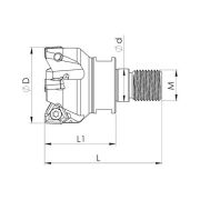 Heikenei VT EM90 40x4 M16 xNKT 0805 Vidalı Tarama Başlığı KRLY