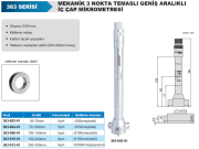 ACCUD Mekanik 3 Nokta Temaslı Geniş Aralıklı İç Çap Mikrometresi 363 Serisi 200-300mm