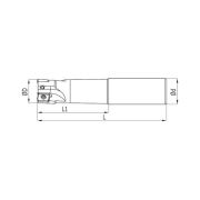 Heikenei EM90 D25 W25 L150 Z04 xO.. 0903 Silindir Saplı Takma Uçlu Freze İçten Su Vermeli SCO