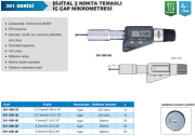 ACCUD Dijital 2 Nokta Temaslı İç Çap Mikrometresi 361 Serisi 2.5-3mm