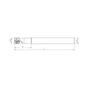 Heikenei EM90 D26 W25 L250 Z03 APKT 11T3 Silindir Saplı Takma Uçlu Freze ZCC