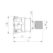 Heikenei VT BMR 40x5 M16 SOEW 0803 Vidalı Tarama Başlığı (High Feed) PLBT