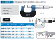 ACCUD Mekanik Testere Ağızlı Mikrometre 330 Serisi 100-125 mm