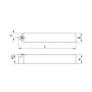 Heikenei SCNCN 25x25 M12 Dış Çap Tornalama Kateri