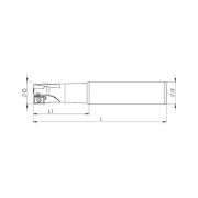 Heikenei EM90 D16 W16 L100 Z02 R390 11T3 Silindir Saplı Takma Uçlu Freze SNDVK