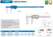 ACCUD Dijital Kumpas 118 Serisi - İnce Uçlu 0-300mm - 90mm