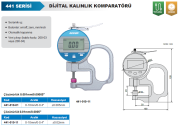 ACCUD Dijital Kalınlık Komparatörü 0-10mm 441 Serisi 0.01mm / 0.0005''