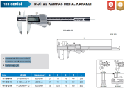 ACCUD Dijital Kumpas Metal Kapaklı 111 Serisi 0-300mm