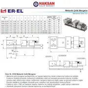 EREL Mekanik Çelik Hassas Taşlanmış Cnc Mengenesi 197x300 mm