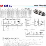 EREL Mekanik Çelik Hassas Taşlanmış Cnc Mengenesi 197x600 mm