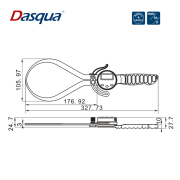 Dasqua 0-200mm Dijital Dış Çap Kanal Komparatörü 0.01mm 1804-1025