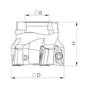 Heikenei EM90 125x9 040 APKT 1604 Tarama Başlığı ZCC