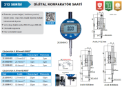 ACCUD Dijital Komparatör Saati 212 Serisi 0.01mm / 0.0005'' - 12.7mm / 0.5''