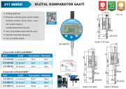 ACCUD Dijital Komparatör Saati 211 Serisi 0.01mm / 0.0005'' - 12.7mm / 0.5''