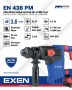 EXEN  EN 436 PM - 21V 6Ah 26mm 3.5J  Kömürsüz Şarjlı Kırıcı-Delici Matkap
