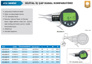 ACCUD Dijital İç Çap Kanal Komparatörü 412 Serisi 5-25mm