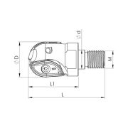 Heikenei VT EMR 25x2 M12 xPHT 25 R12.5 Vidalı Tarama Başlığı ZCC