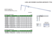 INSIZE 1215-1034 Uzun Ağızlı Mekanik Kumpas 1000 mm Çene Boyu:200mm