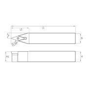 Heikenei SVVBN 25x25 M16 Dış Çap Tornalama Kateri