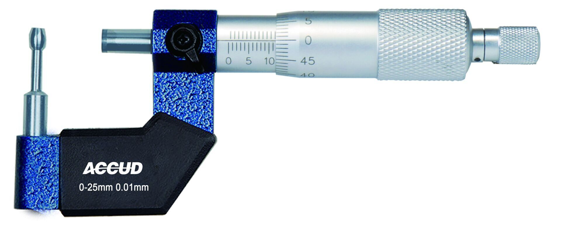 ACCUD Mekanik Silindirik Uçlu Boru Et Kalınlığı Mikrometresi 341 Serisi 0-25 mm - A