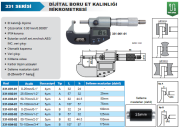 ACCUD Dijital Boru Et Kalınlığı Mikrometresi 331 Serisi Tip B 25-50 mm