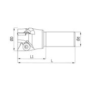 Heikenei EM90 D50 W25 L100 Z03 TPKN 1603 Silindir Saplı Takma Uçlu Freze ISO