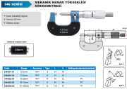 ACCUD Kenar Yüksekliği Mikrometresi 346 Serisi 50-75 mm