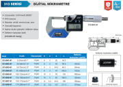 ACCUD IP65 Dijital Dış Çap Mikrometresi 313 Serisi 0-25 mm