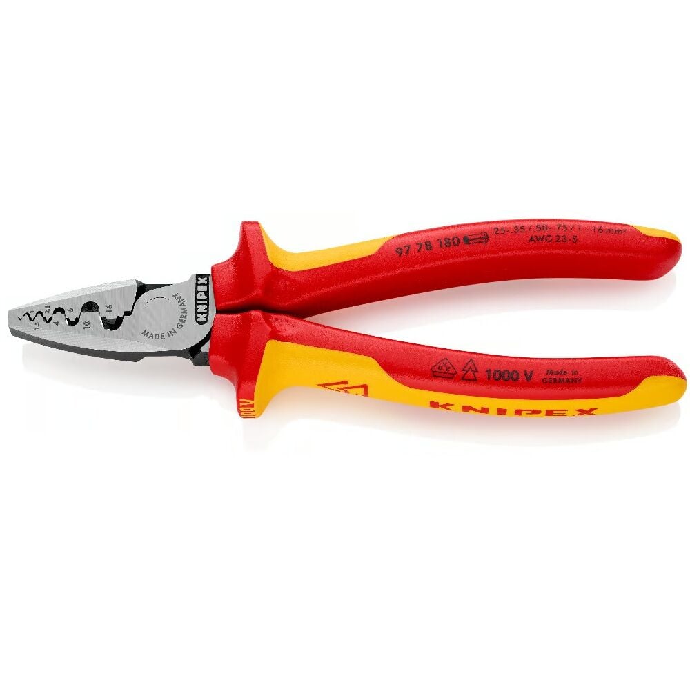Knipex Kablo Yüksük Sıkma Pensesi 97 78 180
