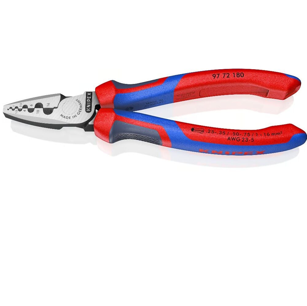 Knipex Kablo Yüksük Sıkma Pensesi 97 72 180