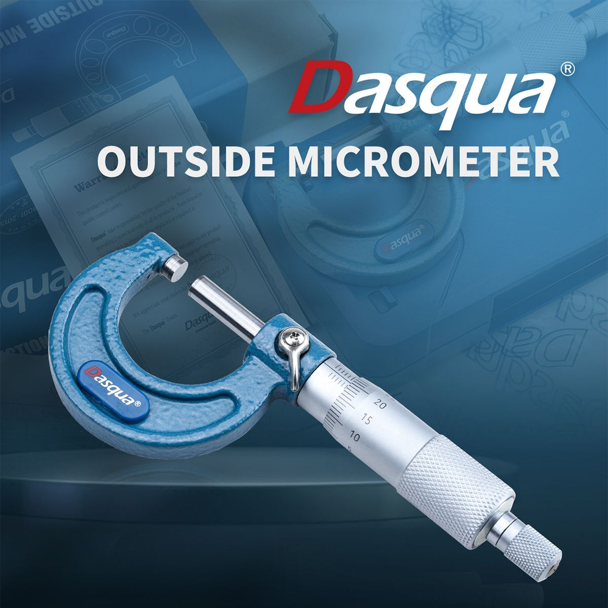 Dasqua 5-6'' Mekanik Dış Çap Mikrometre 0.0001'' 4112-0130