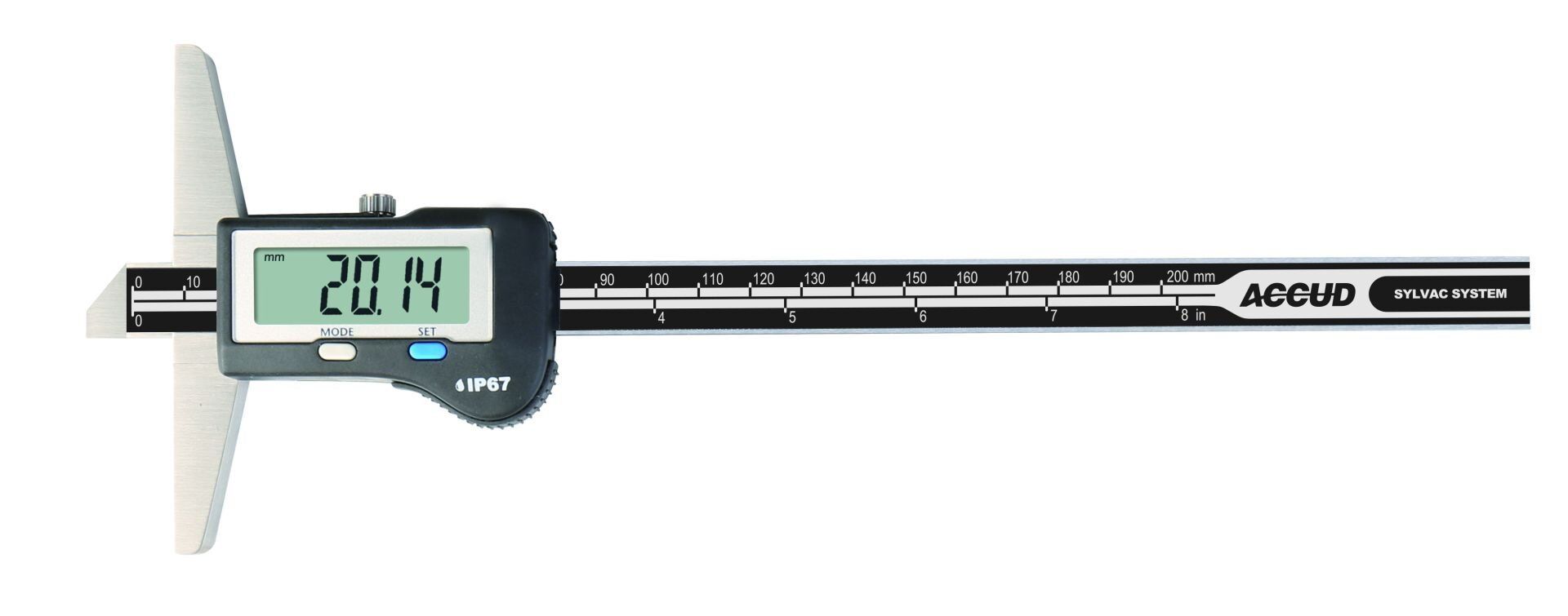 ACCUD IP67 Su Geçirmez Dijital Derinlik Kumpası 197 Serisi 0-300mm