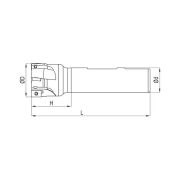 Heikenei EM90 D40 W25 L100 Z05 AP..1003 Silindir Saplı Takma Uçlu Freze ISO